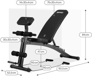 Zipro Ławka do ćwiczeń Zipro Volume + Skakanka Zipro 17
