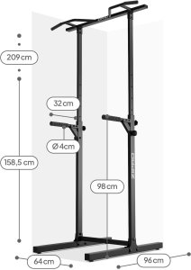 Zipro Poręcze wolnostojące Zipro Pull Up Bar + Skakanka Zipro 3