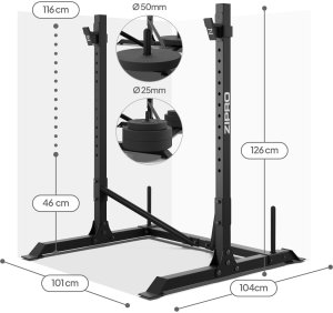 Zipro Stojak pod sztangę Zipro Barbell frame Pro + Skakanka Zipro 3