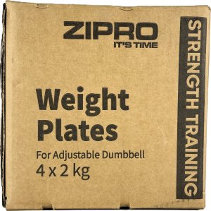 Zipro Dodatkowe obciążenia do hantli Square Zipro Plate SQUARE 4 x 2 kg + Skakanka Zipro 12