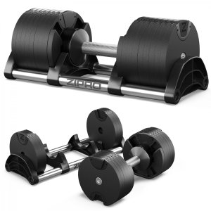 Zipro Hantla z regulowanym obciążeniem ROUND 36 kg + skakanka Zipro 2