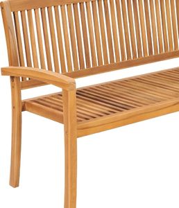vidaXL Sztaplowana ławka ogrodowa z poduszką 159 cm drewno tekowe 5