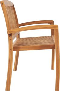 vidaXL Sztaplowana ławka ogrodowa z poduszką, 159 cm, drewno tekowe 8
