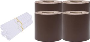 vidaXL Osłony na ogrodzenie, 4 szt., PVC, 35x0,19 m, brązowe 2