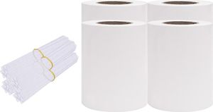 vidaXL Osłony na ogrodzenie, 4 szt., PVC, 35x0,19 m, białe 2