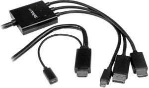 Kabel StarTech HDMI - HDMI DisplayPort - HDMI DisplayPort Mini - HDMI 2m czarny (DPMDPHD2HD) 1