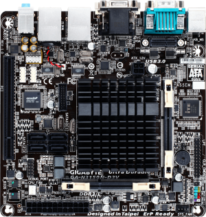 Płyta główna Gigabyte GA-N3150N-D3V, N3150, DualDDR3/L-1600, SATA3, DVI, D-Sub, mITX 2