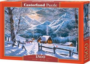 Castorland Puzzle 1500 el snowy morning Śnieżny poranek góry 1