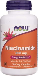NOW Foods Now Foods Niacynamid 500 mg - 100 kapsułek 1
