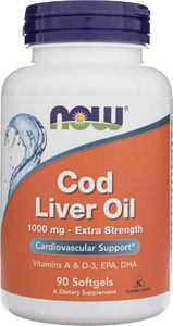 NOW Foods Now Foods Cod Liver Oil (Tran) 1000 mg - 90 kapsułek 1