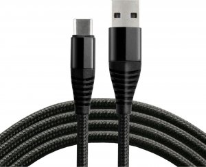 Kabel USB EverActive USB-A - USB-C 1 m Czarny (CBB-1CHB) 1