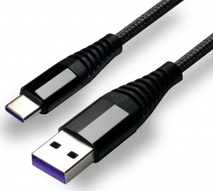 Kabel USB EverActive USB-A - USB-C 1 m Czarny (CBB-1CHB) 2