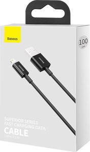 Kabel USB Baseus USB-A - Lightning 1 m Czarny (BSU2660BLK) 5