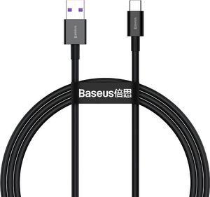 Kabel USB Baseus USB-A - USB-C 1 m Czarny (BSU2667BLK) 1