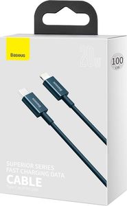 Kabel USB Baseus USB-C - Lightning 1 m Niebieski (BSU2665BLU) 5