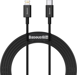 Kabel USB Baseus USB-C - Lightning 2 m Czarny (BSU2663BLK) 1