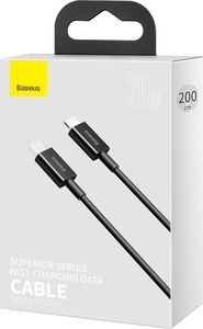 Kabel USB Baseus USB-C - Lightning 2 m Czarny (BSU2663BLK) 5
