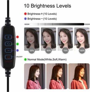 Lampa pierścieniowa Puluz PU391 LED z regulowaną podstawą 4