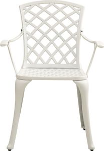 vidaXL Krzesła ogrodowe 2 szt., odlewane aluminium, białe (315574) 3