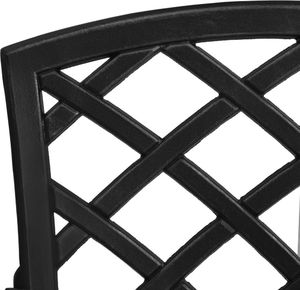 vidaXL Krzesła ogrodowe 4 szt., odlewane aluminium, czarne 7