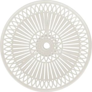 vidaXL Stół ogrodowy odlewane aluminium biały 3