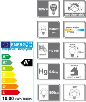 Vakoss Żarówka LED A60 E27 10W - LD-B1001 4