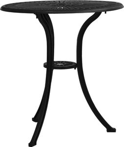 vidaXL Stół ogrodowy odlewane aluminium czarny 2