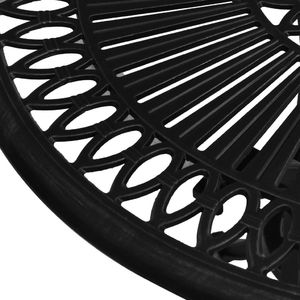 vidaXL Stół ogrodowy odlewane aluminium czarny 4