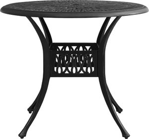 vidaXL Stolik ogrodowy odlewane aluminium czarny 2