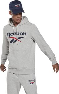 Reebok Bluza z kapturem męska Reebok Sport IDENTITY HOODIE szara GI8659 M 1