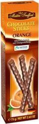 MaitreTruffout MaitreTruffout Pałeczki Pomarańczowe w Mlecznej Czekoladzie 75 g 2