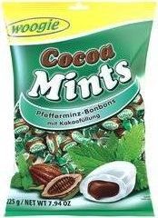 Woogie Woogie Cukierki Miętowe z Nadzieniem Kakaowym 225 g 2