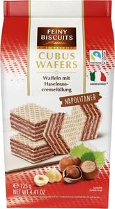 Feiny Biscuits Feiny Biscuits Cubus Wafle z Kremem z Orzechów Laskowych 125 g 1