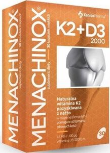 XENICOPHARMA Witamina K2 + D3 2000 Suplement Diety na odporność 30 kaps. - Menachinox 1