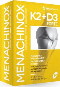 XENICOPHARMA Witamina K2 + D3 Forte Suplement Diety - 30 kaps. - Menachinox 1