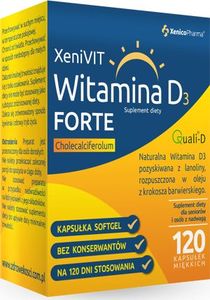 XENICOPHARMA Witamina D3 Forte 4000 Suplement Diety - 120 kaps. - XeniVit 1