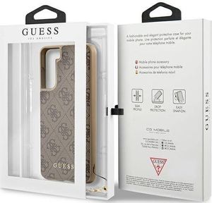 Guess Guess GUHCS21MGF4GBR S21+ G996 brązowy/brown hardcase 4G Charms Collection 8