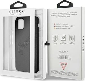 Guess Guess GUHCN61RSAVSBK iPhone 11 czarny/black hardcase Saffiano Vintage Script 7