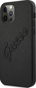 Guess Guess GUHCP12LRSAVSBK iPhone 12 Pro Max 6,7" czarny/black hardcase Saffiano Vintage Script 2