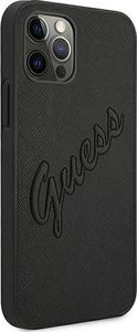 Guess Guess GUHCP12LRSAVSBK iPhone 12 Pro Max 6,7" czarny/black hardcase Saffiano Vintage Script 4