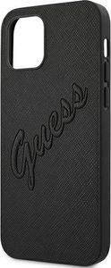 Guess Guess GUHCP12LRSAVSBK iPhone 12 Pro Max 6,7" czarny/black hardcase Saffiano Vintage Script 6