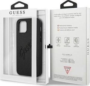 Guess Guess GUHCP12LRSAVSBK iPhone 12 Pro Max 6,7" czarny/black hardcase Saffiano Vintage Script 8
