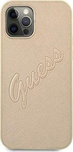 Guess Guess GUHCP12LRSAVSLG iPhone 12 Pro Max 6,7" złoty/gold hardcase Saffiano Vintage Script 3