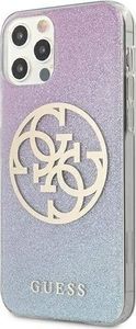 Guess Guess GUHCP12MPCUGLBPG iPhone 12/12 Pro 6,1" niebieski/blue hard case Glitter Gradient 4G Circle Logo 2
