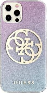 Guess Guess GUHCP12MPCUGLBPG iPhone 12/12 Pro 6,1" niebieski/blue hard case Glitter Gradient 4G Circle Logo 3