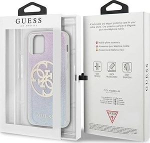 Guess Guess GUHCP12MPCUGLBPG iPhone 12/12 Pro 6,1" niebieski/blue hard case Glitter Gradient 4G Circle Logo 8