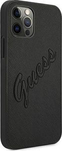 Guess Guess GUHCP12MRSAVSBK iPhone 12/12 Pro 6,1" czarny/black hardcase Saffiano Vintage Script 4