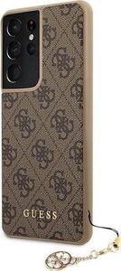 Guess Guess GUHCS21LGF4GBR S21 Ultra G998 brązowy/brown hardcase 4G Charms Collection 2