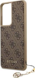 Guess Guess GUHCS21LGF4GBR S21 Ultra G998 brązowy/brown hardcase 4G Charms Collection 5