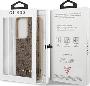 Guess Guess GUHCS21LGF4GBR S21 Ultra G998 brązowy/brown hardcase 4G Charms Collection 7